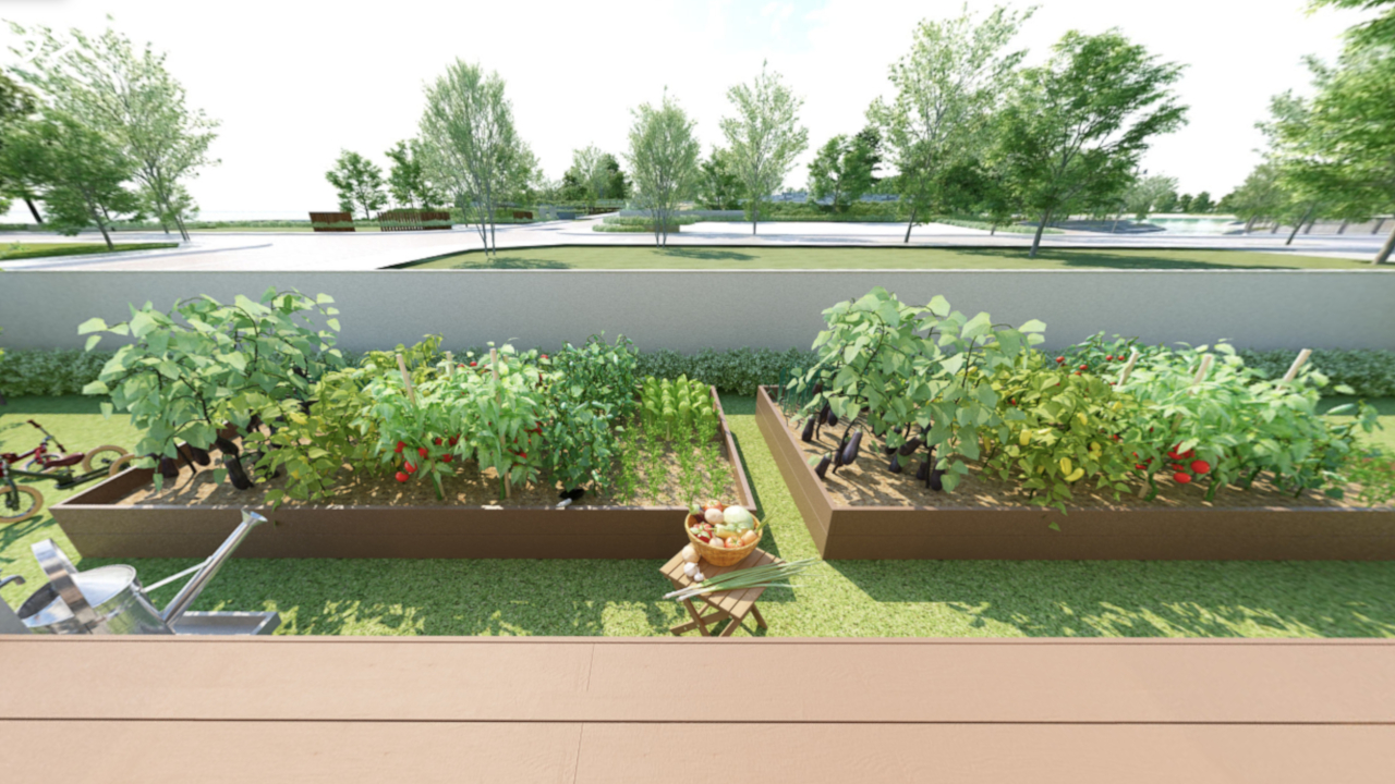 「タフハウス＋ Modern 40E」庭のバーチャル背景画像